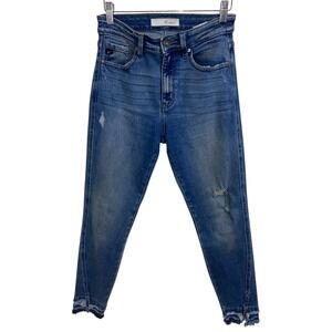 KanCan Distressed Ankle Skinny Jeans‎ Frayed Hem Medium Wash Size 5/26